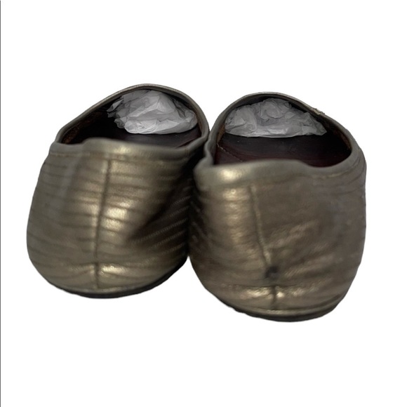 GENTLE SOULS Metallic Pewter Ballet Flats Size 6 - Picture 3 of 7